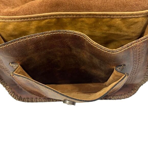 Patricia Nash Leather Crossbody Beaumont Brown Distressed Hand Bag Purse New - Picture 10 of 15